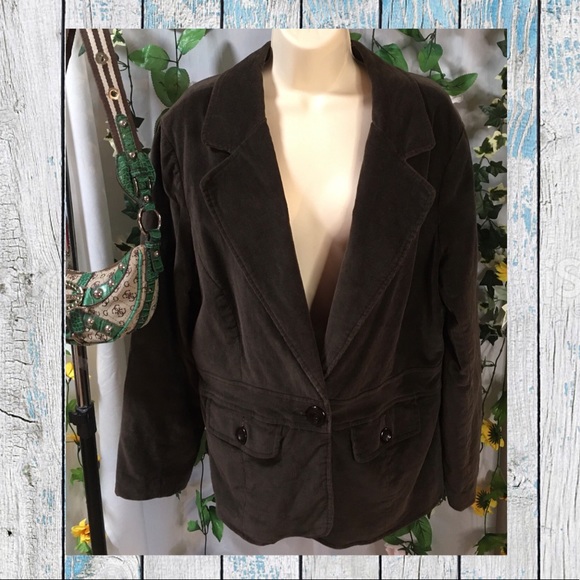 70’s brown corduroy blazer/jacket Single button up - Picture 11 of 12